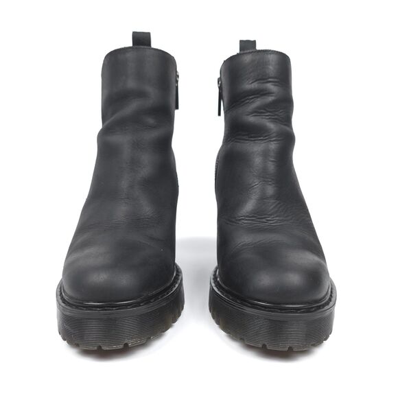 Dr Martens Magdalena Leather Heeled Chelsea Boots Platform Y2k Grunge Minimal 7 - Picture 5 of 8